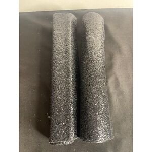 Set of 2 Sleigh Bell Bistro Black Glitter Table Runner 72x13 Holiday Decor